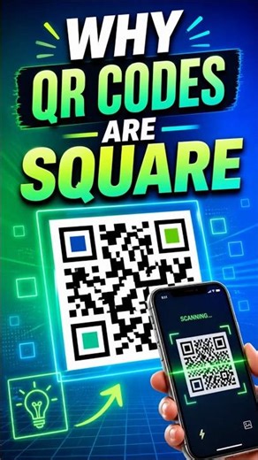 Why Are QR Codes Square Shaped? #tech #viral #tips #shorts