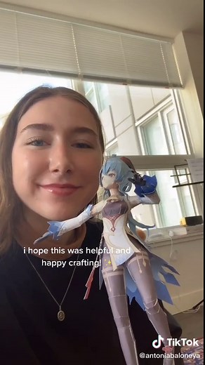 tutorial on how i did my barbara paper craft :) let me know if you make her! #genshin #genshinimpact #ganyu #barbara #diy #greenscreenvideo