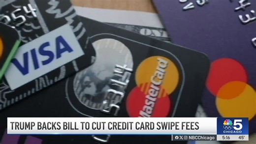 Trump supports bill to cut credit card swipe fees