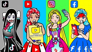596K views · 10K reactions | Paper Dolls Dress Up - Social Network Ruin Real Life - Barbies Story & Crafts | Beauty Paper Dolls | Facebook