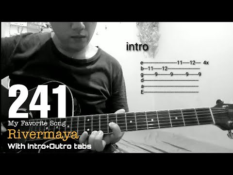 241 ( My Favorite Song ) Guitar tutorial intro/solo tabs on screen/Lyrics on description