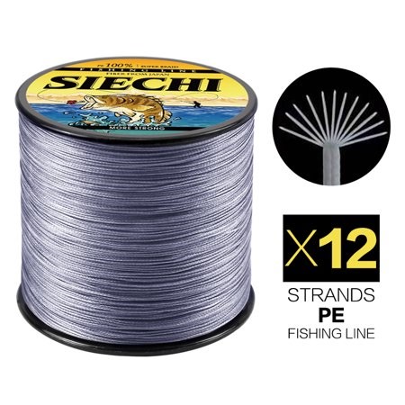 SIECHI 12 Strands Fishing Line 300M 500M 1000M Braided PE Strong Wire Multifilament Durable Sea Saltwater Japan Wire Gray Mainline - Walmart.ca