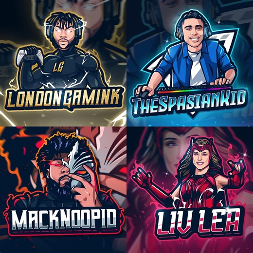 Custom Esports Logo Portrait, Streamer Logo Design, Podcast Logo, Twitch & Youtube Mascot Avatar Logo - Etsy UK