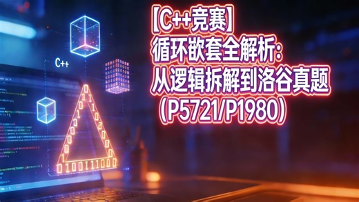 4.4 【C++竞赛】循环嵌套全解析：从逻辑拆解到洛谷真题（P5721/P1980）