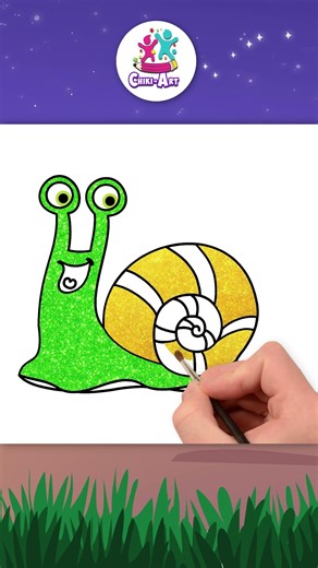 Snail Drawing Step By Step #shorts #drawing #howtodraw
