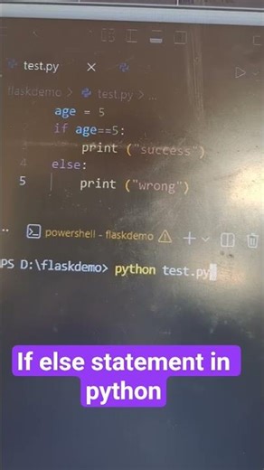 if else statement in python #coding #python #pythonprogramming #learning #programming