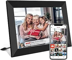 Digital Picture Frames Load from Phone Frameo 10.1 Inch Smart WiFi Digital Photo Frame, 1280x800 IPS LCD Touch Screen, Share Pics & Videos Instantly, for Your Loved Ones (32GB)…