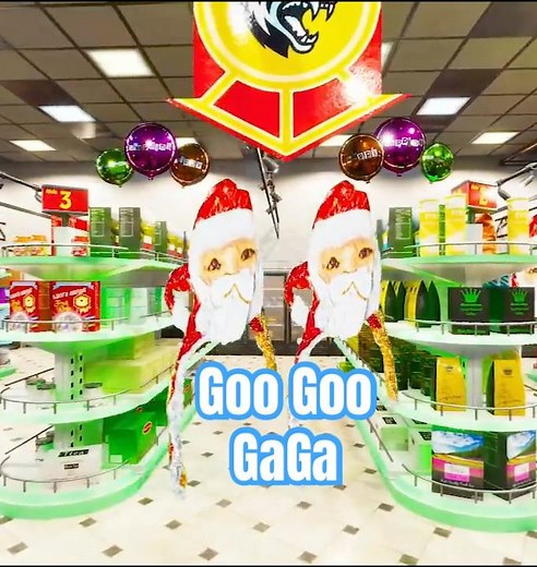goo goo gaga meme - Supermarket in 360° Video | VR | ( GoGo GaGa Santa meme ) #Shorts