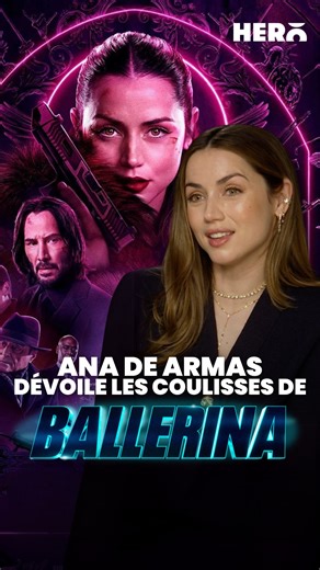 5.5K views · 40 reactions | Ana de Armas est de retour au cinéma avec Ballerina, le spin-off de John Wick. À cette occasion, elle nous dévoile les coulisses du film d'action : des conseils reçus par Keanu Reeves à l'utilisation d'un lance-flamme  | HERO | Facebook