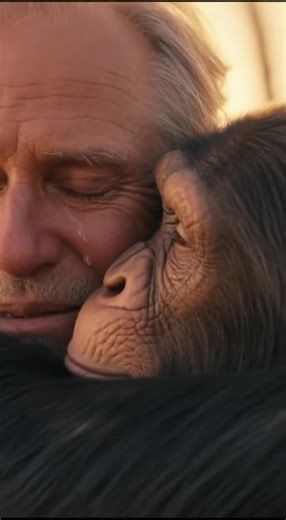 6.3M views · 330K reactions | Chimpanzee's Joyful Reunion A beautiful bond captured in a hug. Generated using Kling AI . . . (For entertainment purposes only. Consult professionals if guidance on activities is presented. No brand affiliation is implied if any are shown. If inspired by true events, creative adaptations may be included. Content may include public footage.) | Fabiosa Daily | Facebook