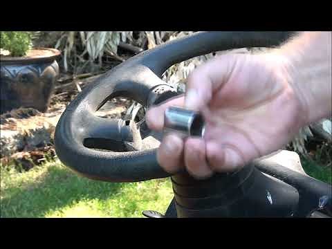 How to REMOVE REPAIR FIX a loose STEERING WHEEL on a CRAFTSMAN Riding Lawnmower. LT DLT 1000 3000