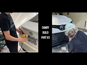 INSTALLING MY FRONT LICENSE PLATE HOLDER AND DEBADGING MY TRUNK // 2022 Camry LE Build Series