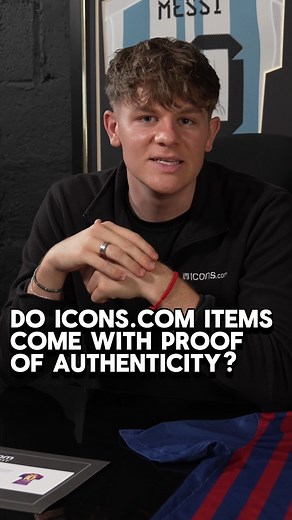 Icons.com on Instagram: ""Do Icons.com items come with proof of authenticity?"樂 Answering one of our most frequently asked questions! #faq #authenticity #iconic #memorabilia #real"