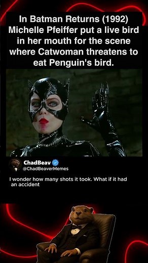 In Batman Returns (1992), Michelle Pfeiffer Put a Real Bird in Her Mouth for This Scene