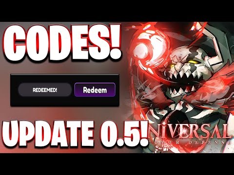 *☠️0.5☠️* NEW! ALL WORKING NEW YEAR UPDATE 0.5 CODES FOR UNIVERSAL TD! ROBLOX UNIVERSAL TD CODES