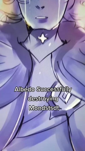 Genshin Impact Characters Albedo and Klee in Emotional Angst Moments