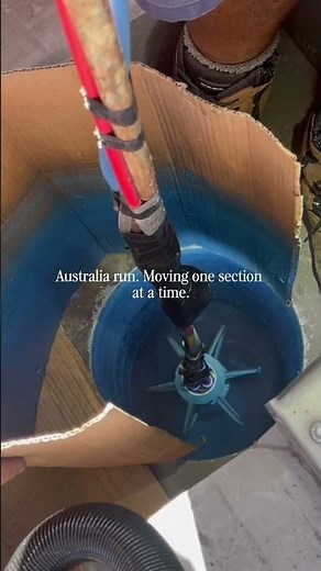 Pipe rehabilitation in progress.