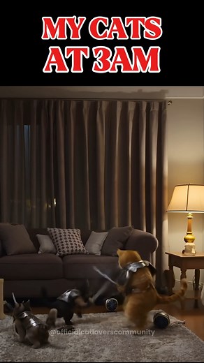 My cats snooze all day like fuzzy potatoes, but when the clock hits 3 AM, they transform into raging vikings—raiding the pantry, yowling battle cries, and knocking over water cups like tiny Nordic terrors! #vikingcats #vikings #catloverscommunity #funnycats #viduai #zoomies #aicats | Cat Lovers Community