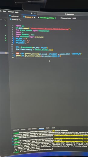 Arush Sarna (Crosshair) on Instagram: "Part 2 : connect to breeze api"