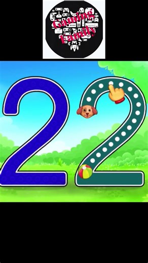 Trace Number 22 | Learn Numbers for Kids #shorts #youtubeshorts #videosforkids #educationalvideos