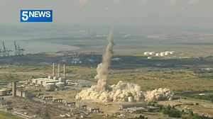 The chimney at the former Grain Power Station, on the Isle of Grain, is 244 metres - that's taller than 55 double-decker buses stacked on top of each other and is 2.5 times the height | Channel 5 News
