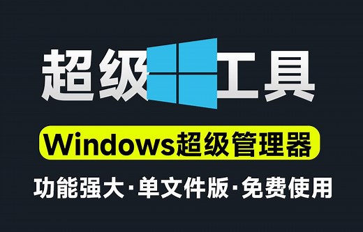 Windows超级管理器！免安装版，集成系统优化、磁盘处理、垃圾清理、文件粉碎、启动项管理的高颜值工具