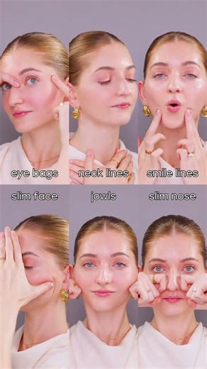Face Yoga for Slim Face, Eye Bags, Smile Lines & Neck Lines | Daily 5-Minute Anti-Aging Routine