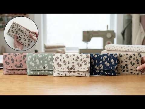 So Easy! 3-Pocket Long Wallet DIY 🧵Beginner Sewing tutorial