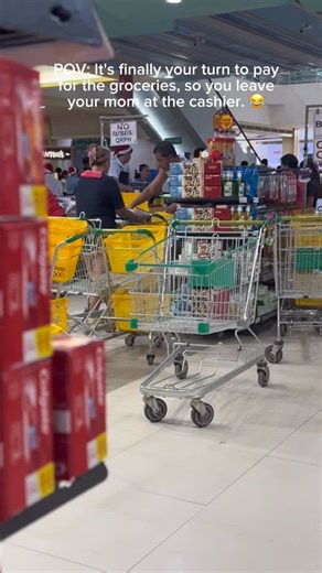 Jessel Regis on Instagram: "From holding the cart as a kid to paying at the cashier for Mom 🛒🤍 #adulting"