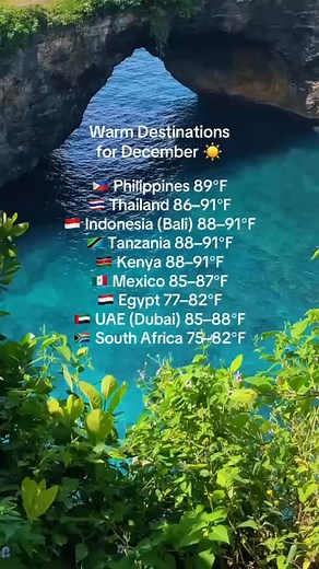 This is your sign to find sunshine this December 🌴Warm weather, clear skies, and unforgettable adventures await. #asaptickets #decembertravel #bucketlisttravel #winterescape #travelreels | ASAP Tickets