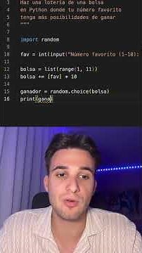Haz tu propia lotería en Python donde tu número siempre gana 🎟️ #python