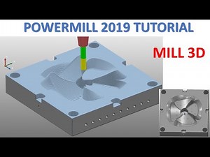 PowerMill 2019 Tutorial #78 | Mill 3D Mold Die_1, 3D Vortex Machining