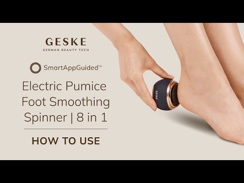How to use GESKE - Electric Pumice Foot Smoothing Spinner | 8 in 1