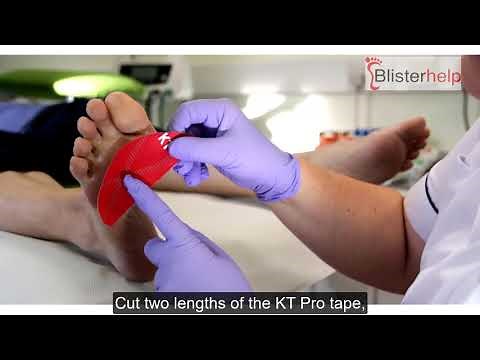 How to apply KT Pro tape under foot for Blister Prevention