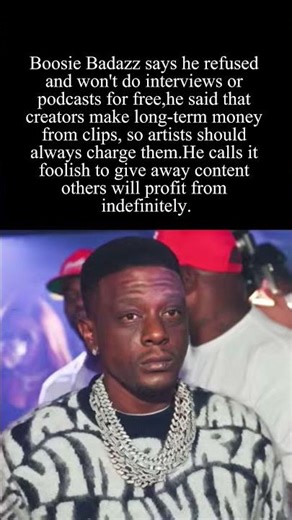 Boosie Badazz says he won't do interviews or podcasts for free #BoosieBadazz #Podcast