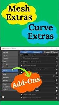 Enable Hidden Add-Ons in Blender | Mesh & Curve Extras #blendershortcuts #blendertutorial
