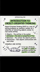 Understanding the core concepts of OOP #OOP#ObjectOrientedThinking#ProceduralProgramming#rgpvnotes