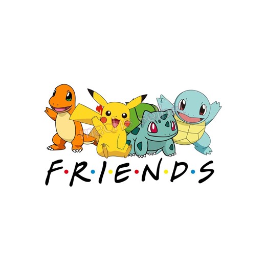 Pokemon, Bügelbild, Einfach & Schnell, Friends, Jungs, Junge, Gamer, DTF, Shirt Design, Geschenk, KI Kunst, Freunde, Bügeln - Etsy