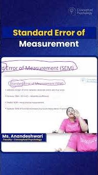 Standard Error of Measurement | Ms. Anandeshwari