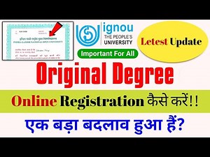 IGNOU Original Degree घर बैठे कैसे मंगायें | IGNOU Original Degree online registration