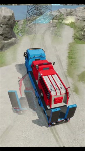 🚨💥 Epic Fail Day! Crashed Brand New Fire Truck Off The Road on Trailer 💥🚨 #fs22mods