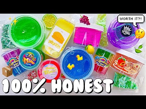 Amazon Slime Review 📦 New clear slimes & more! Rating them out of 5 stars ⭐️