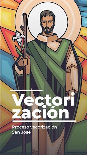 Vectorización proceso / San José / #iknu #art #sacredart