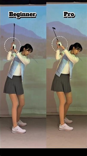 오른손목 각도가 중요하네요 Beginner vsPro!!🔥🔥KLPGA 홍태경 프로. Instagram@hongtaeng___1027