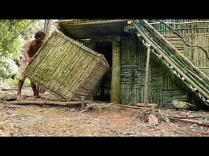 Primitive Technology: Unbelievable! Making A Giant Primitive Bamboo Trap At Mountain Forest