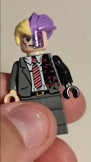 Harvey Dent aka Harvey two face custom Lego figure #lego #dc