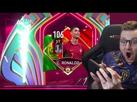 I Opened World Cup Packs Until I Got 106 Ronaldo, Max Rated Him and Got a Hattrick on FIFA Mobile 22