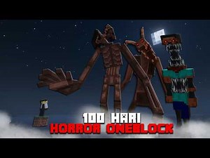 Gua Mencoba Bertahan 100 Hari di Minecraft Horror OneBlock
