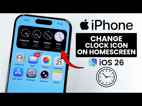 How to Change Clock Icon on iPhone Home Screen - iOS 26