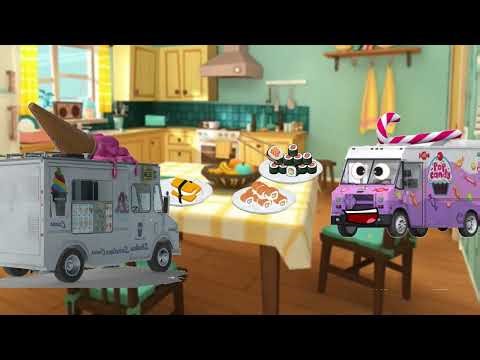 candy truck flips a table over get grounded